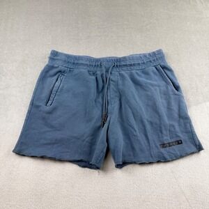 YoungLA Men's XL Raw Gym Shorts Blue XL Cotton Drawstring Athletic Sweat Shorts